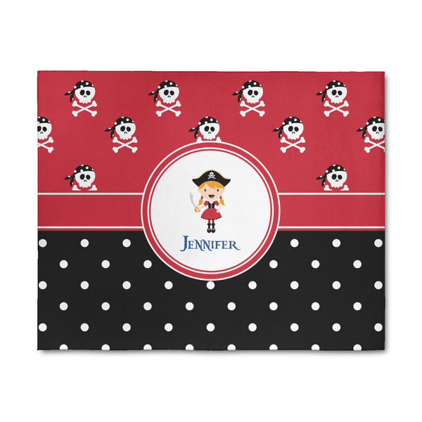 Custom Girl's Pirate & Dots 8' x 10' Patio Rug (Personalized)