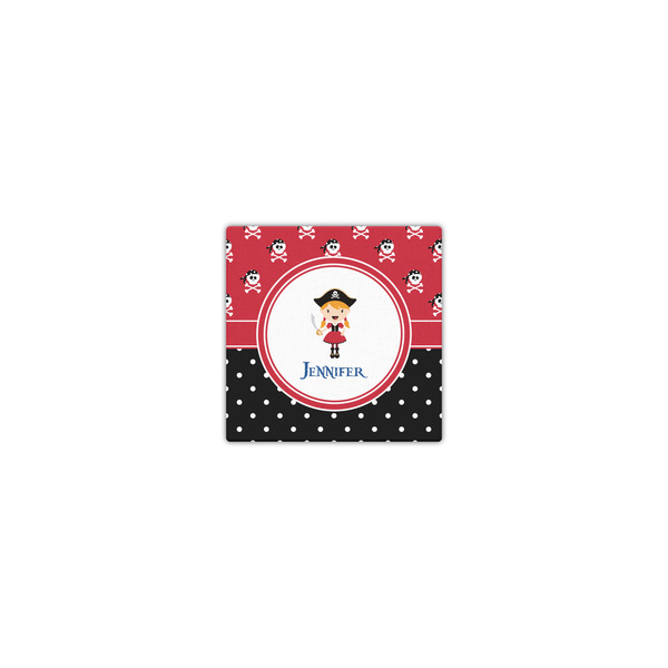 Girl's Pirate & Dots 8x8 - Canvas Print - Front View