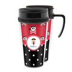 Girl's Pirate & Dots Acrylic Travel Mug (Personalized)