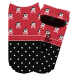 Girl's Pirate & Dots Adult Ankle Socks