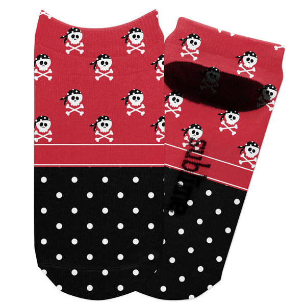 Custom Girl's Pirate & Dots Adult Ankle Socks