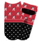 Girl's Pirate & Dots Adult Ankle Socks - Single Pair - Front and Back