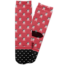 Girl's Pirate & Dots Adult Crew Socks (Personalized)