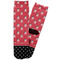 Girl's Pirate & Dots Adult Crew Socks - Single Pair - Front and Back