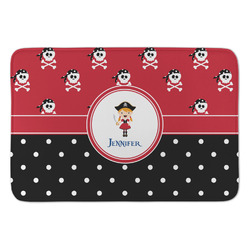 Girl's Pirate & Dots Anti-Fatigue Kitchen Mat (Personalized)