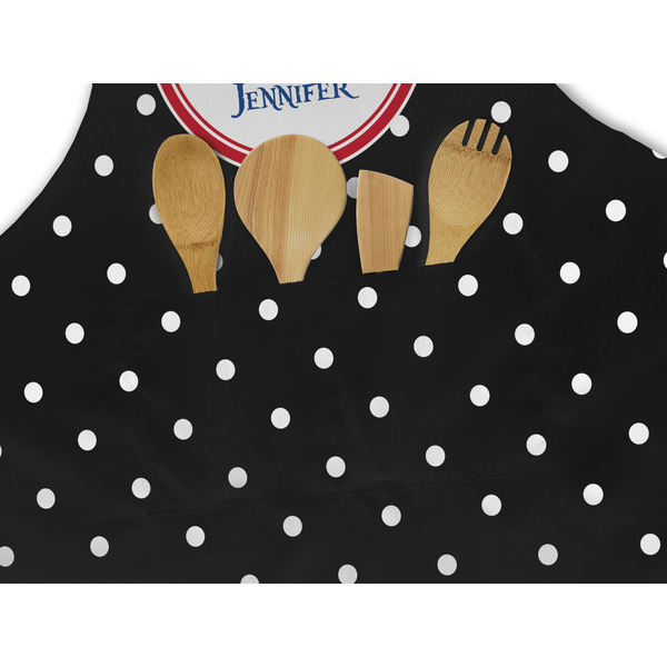 Girl's Pirate & Dots Apron - Pocket Detail with Props