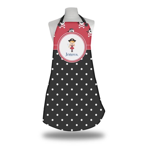 Girl's Pirate & Dots Apron on Mannequin