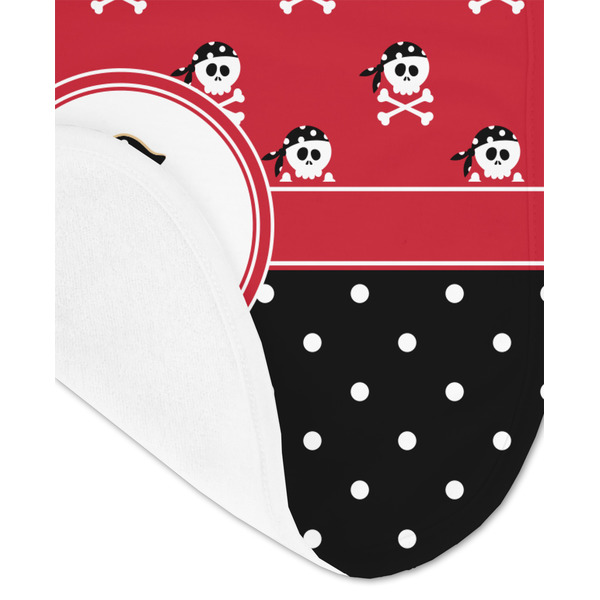 Girl's Pirate & Dots Baby Bib - AFT detail