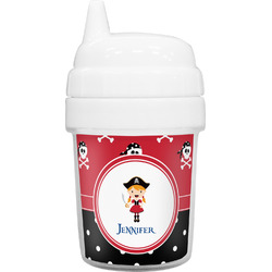 Girl's Pirate & Dots Baby Sippy Cup (Personalized)