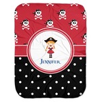 Girl's Pirate & Dots Baby Swaddling Blanket (Personalized)