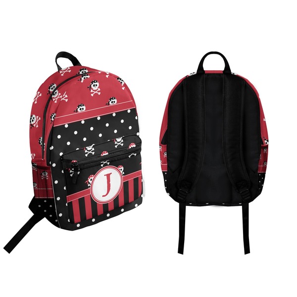Girl's Pirate & Dots Backpack front and back - Apvl