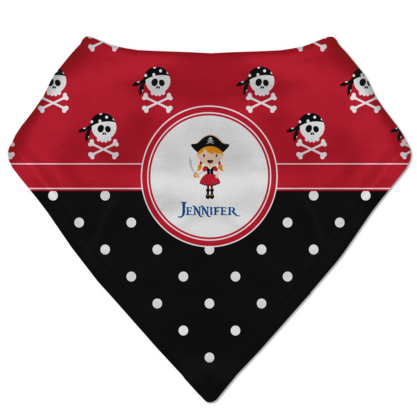 Custom Girl's Pirate & Dots Bandana Bib (Personalized)