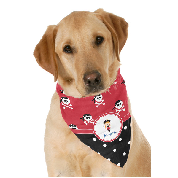 Custom Girl's Pirate & Dots Dog Bandana Scarf w/ Name or Text