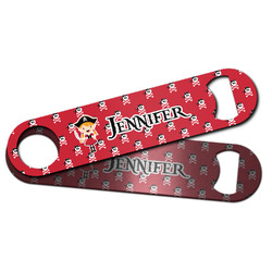 Girl's Pirate & Dots Bar Bottle Opener w/ Name or Text