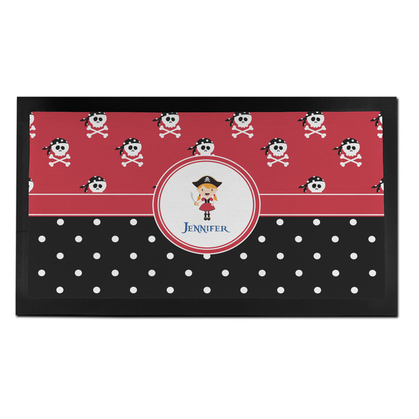 Custom Girl's Pirate & Dots Bar Mat - Small (Personalized)