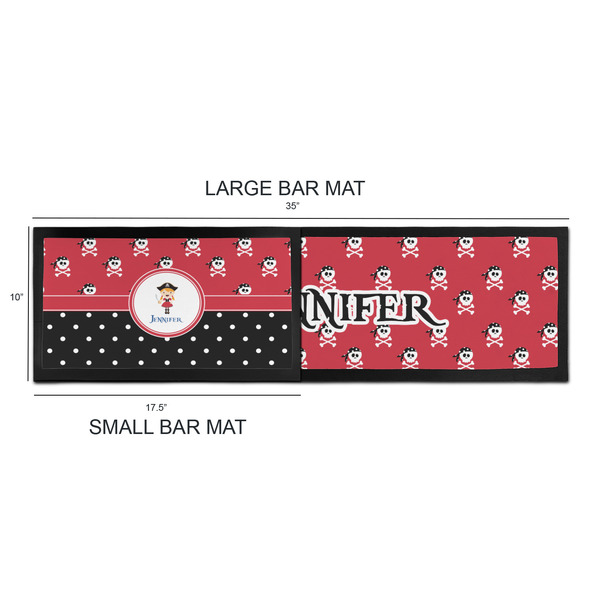 Girl's Pirate & Dots Bar Mats - Sizing Chart