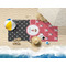 Girl's Pirate & Dots Beach Towel Lifestyle