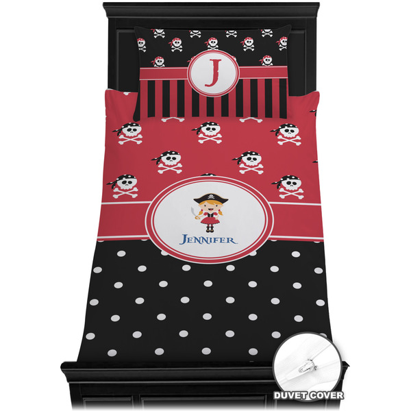 Girl's Pirate & Dots Bedding Set (TwinXL) - Duvet