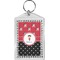 Girl's Pirate & Dots Bling Keychain (Personalized)