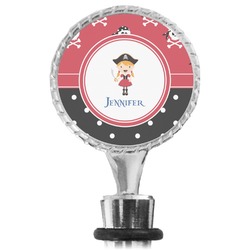 Girl's Pirate & Dots Wine Bottle Stopper (Personalized)