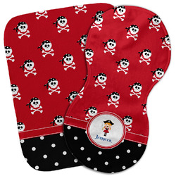 Girl's Pirate & Dots Burp Cloth (Personalized)