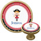 Girl's Pirate & Dots Cabinet Knob - Gold (Personalized)