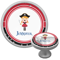 Girl's Pirate & Dots Cabinet Knob (Personalized)