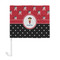 Girl's Pirate & Dots Car Flag - Large - FRONT