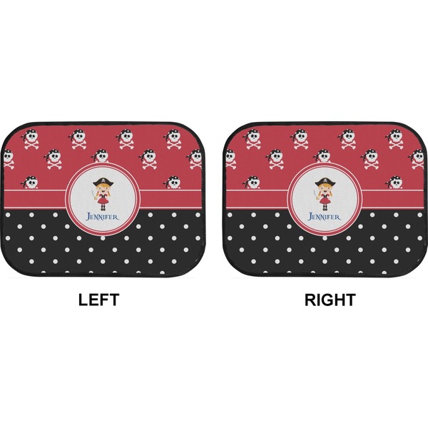 Girl's Pirate & Dots Car Floor Mats (Back Seat) (Approval)