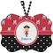 Girl's Pirate & Dots Car Ornament (Front)