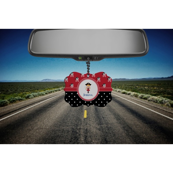 Girl's Pirate & Dots Car Ornament (Road)