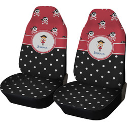 Girl's Pirate & Dots Car Seat Covers (Set of Two) (Personalized)