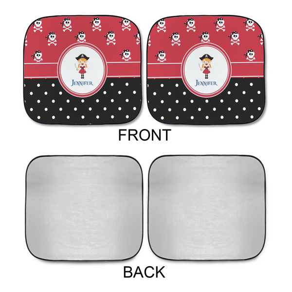 Girl's Pirate & Dots Car Sun Shades - APPROVAL