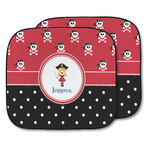 Girl's Pirate & Dots Car Sun Shade - Two Piece (Personalized)