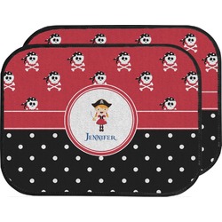 Girl's Pirate & Dots Car Floor Mats (Back Seat) (Personalized)