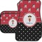 Girl's Pirate & Dots Car Floor Mats Set - 2 Front & 2 Back (Personalized)