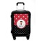 Girl's Pirate & Dots Carry On Hard Shell Suitcase - Front