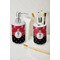 Girl's Pirate & Dots Ceramic Bathroom Accessories - LIFESTYLE (toothbrush holder & soap dispenser)
