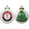 Girl's Pirate & Dots Ceramic Christmas Ornament - X-Mas Tree (APPROVAL)