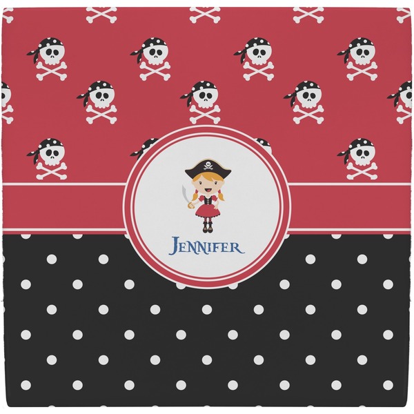 Custom Girl's Pirate & Dots Ceramic Tile Hot Pad (Personalized)