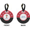 Girl's Pirate & Dots Circle Luggage Tag (Front + Back)