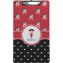 Girl's Pirate & Dots Clipboard (Legal Size) (Personalized)