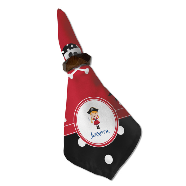 Girl's Pirate & Dots Cloth Napkins - Personalized Dinner (Folded in Ring) (MAIN)