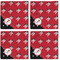 Girl's Pirate & Dots Cloth Napkins - Personalized Lunch (APPROVAL) Set of 4