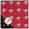 Girl's Pirate & Dots Cloth Napkins - Personalized Lunch (Single Full Open)