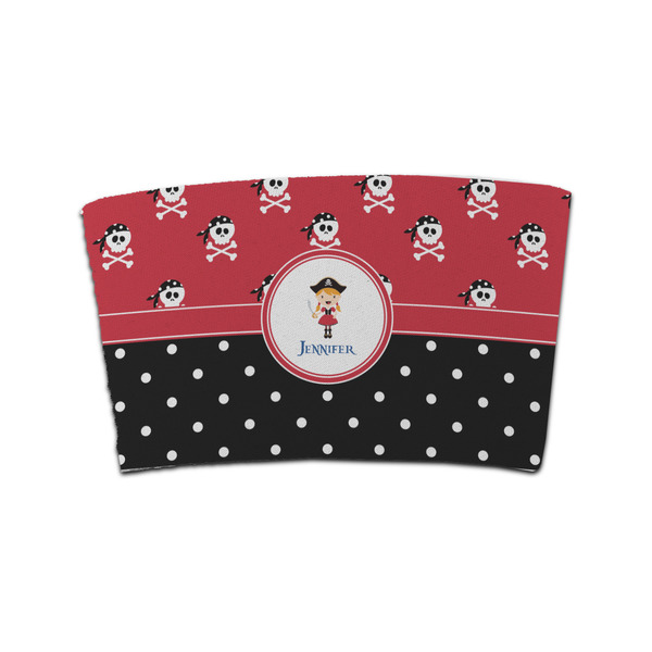 Custom Girl's Pirate & Dots Coffee Cup Sleeve (Personalized)