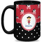 Girl's Pirate & Dots Coffee Mug - 15 oz - Black Full
