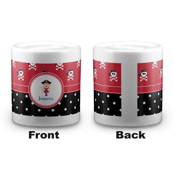 Girl's Pirate & Dots Coin Bank - Apvl