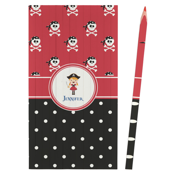 Girl's Pirate & Dots Colored Pencils - Front View