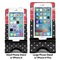 Girl's Pirate & Dots Compare Phone Stand Sizes - with iPhones